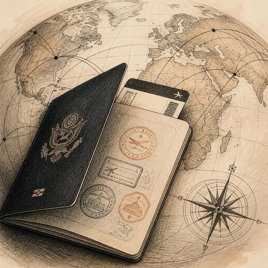 Editorial illustration for Global Mobility & Citizenship by Investment